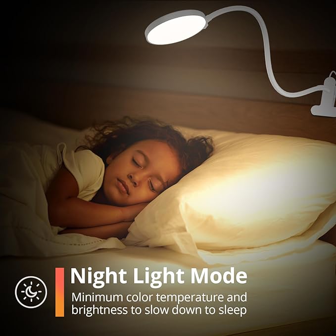 Reading Light with Remote, LED Desk Lamp Clip on RA>95 Dimmable Flexible - Image 7