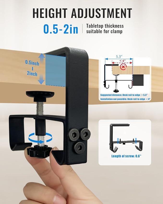 36" No Drill Under Desk Cable Management Tray - Image 3