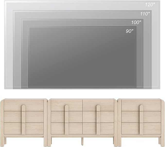 WAMPAT 3 Piece Bedroom Dresser Set, 110.2" Wide Mid Century Modern Chest of - Image 9