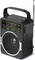 JEUJUG Portable AM FM Radio, FM Radio Built-in Rechargeable Battery/DC D*4 Cell by JEUJUGONTHEGO