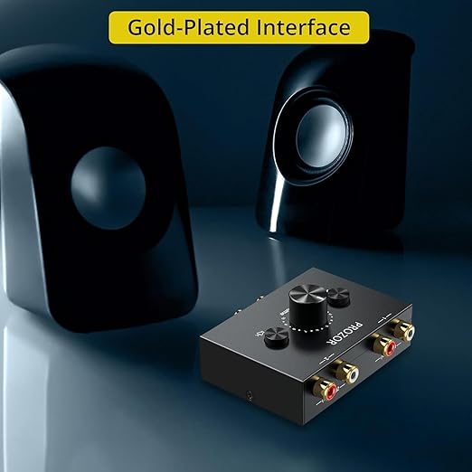 PROZOR RCA Stereo Audio Switcher - 2 in 1 Out R/L Stereo Audio Switch - Image 6