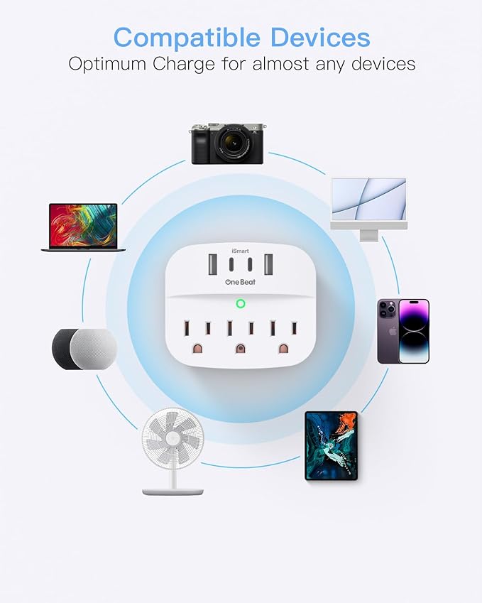 1 Pack Multi Plug Wall Outlet Splitter - Image 5