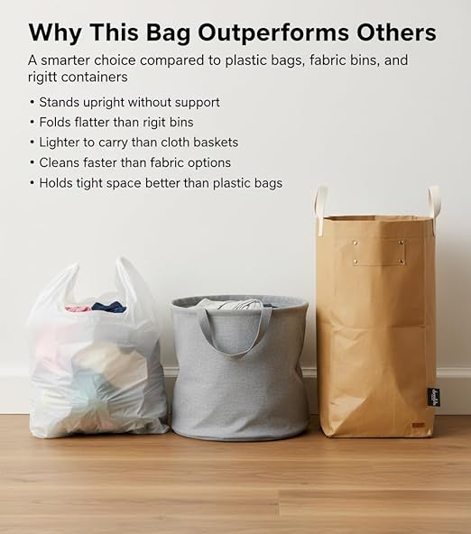 Deeablo New York Sustainable Reusable, Highly Versatile, Washable Paper Bag - Image 6