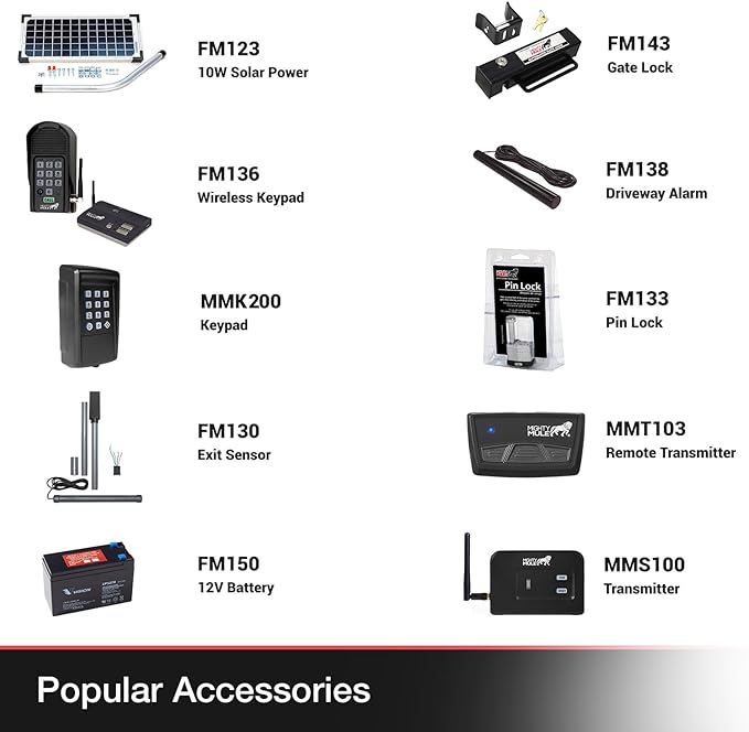 Mighty Mule MM371W Automatic Gate Opener, Smart and Solar Ready, Includes Gate - Image 6