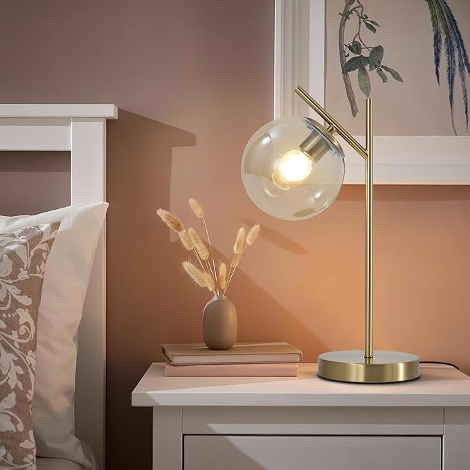 Mid Century Modern Table Lamp, Metal Brass Desk Lamp - Image 4