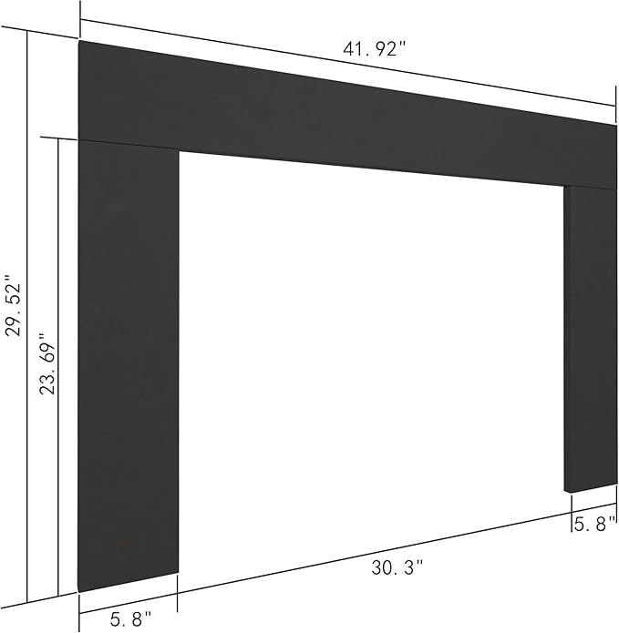 Trim Kit for 32.9" W x 24.9" H Electric Fireplace Inserts - Image 4
