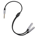 6.35mm TS Guitar Signal Audio Y Splitter Cable, 1/4 Inch Mono Male to Dual Mono by Unknown