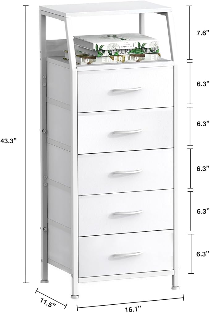 Ollieroo White Dresser for Bedroom, Storage Organizer - Image 3