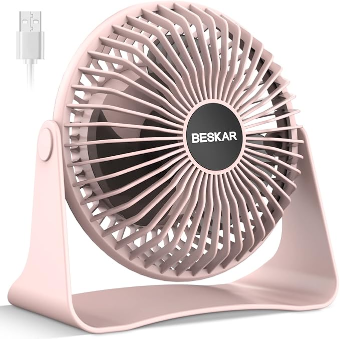 BESKAR USB Small Desk Fan, Portable Fans by BESKAR