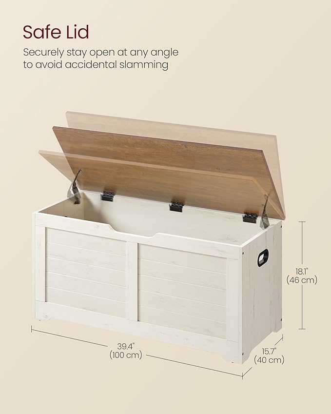 VASAGLE Storage Chest, Storage Bench - Image 3