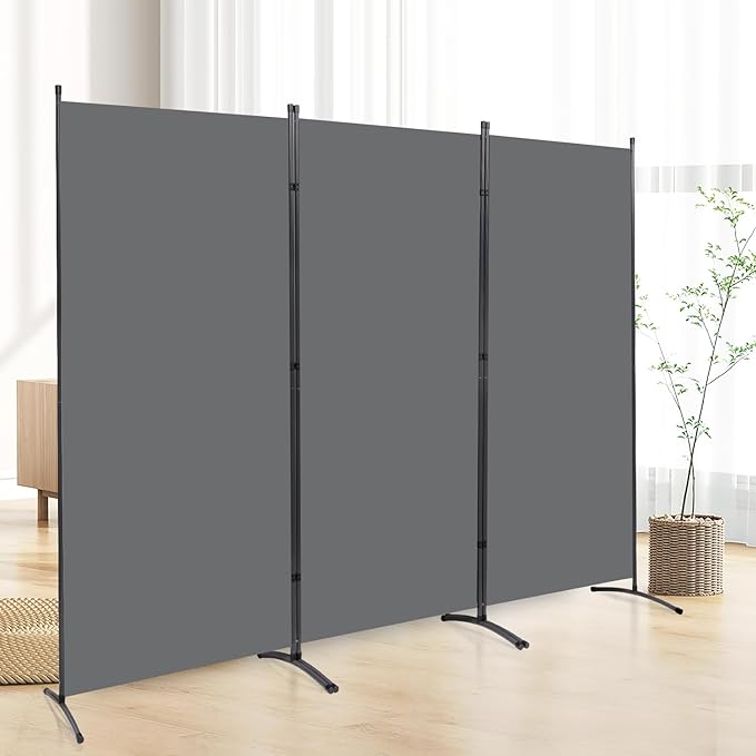 6 FT Tall Room Divider Screen Fabric Wall Divider by CHOSENM