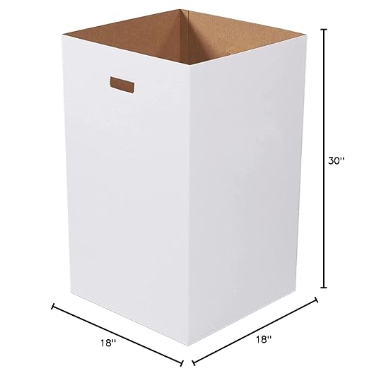 Box USA 40 Gallon 18" L x 18" W x 30" H 10-Pack Cardboard Trash Cans and - Image 7