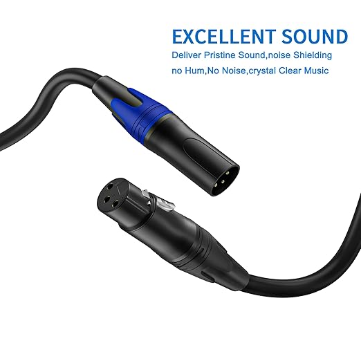 LanSenSu XLR Female to 2 XLR Male Patch Y Cable, Balanced Microphone Splitter - Image 7