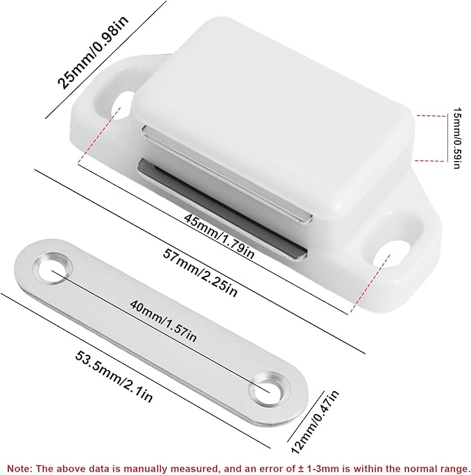 16 Pack Magnetic Push Latch, Heavy Duty Magnetic Touch Latch, - Image 2