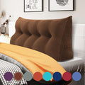 WOWMAX 100% Cotton Corduroy Headboard Pillow – Full Size Back Support Reading by WOWMAX