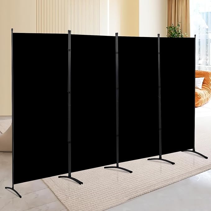 4 Panel Folding Privacy Screens, 6 FT Tall Wall Divider by CHOSENM