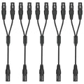 5 Pack XLR Splitter Cable, 1 Maleto 2 Female, 1.5FT Stereo Mic to L&R Audio by SZLliyxs
