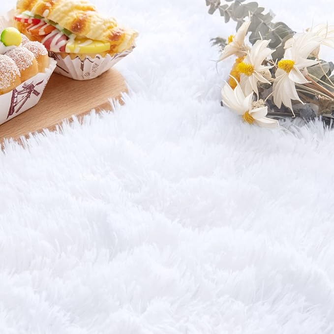 Noahas Ultra Soft Fluffy Bedroom Rugs Kids Room Carpet Modern Shaggy Area Rugs - Image 6