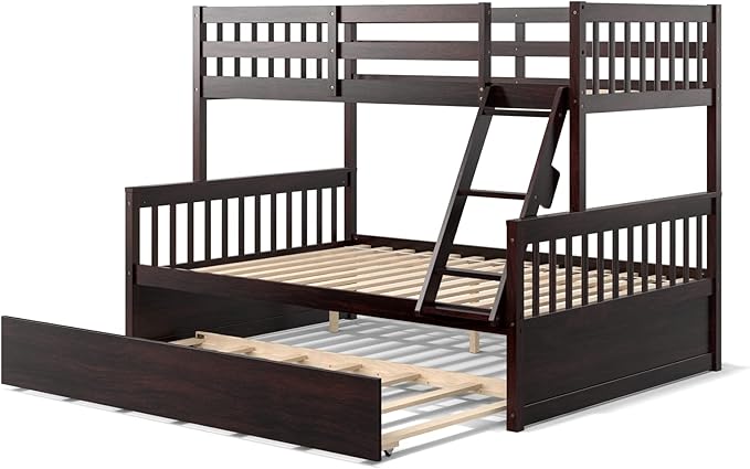 KOMFOTT Wood Twin Over Full Bunk Bed - Image 8