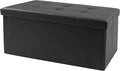 xupersodys 30 Inches Folding Storage Ottoman Bench, Faux Leather Footstool by Unknown