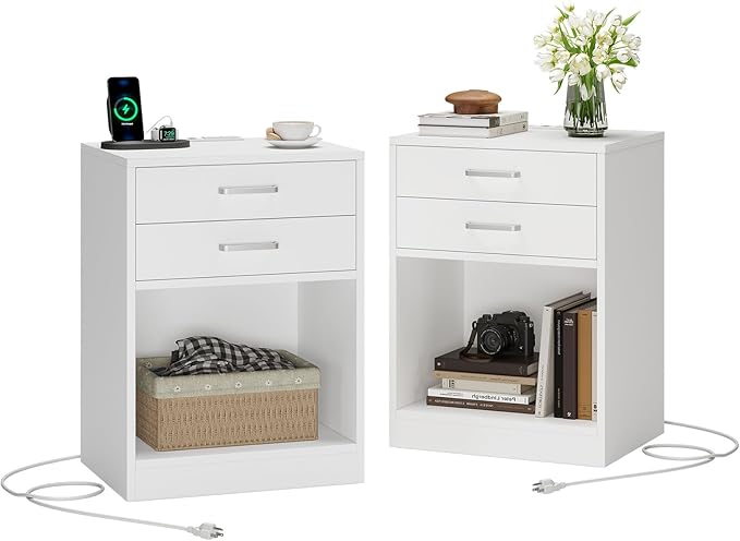 ADORNEVE Nightstands Set of 2, Night Stands by ADORNEVE