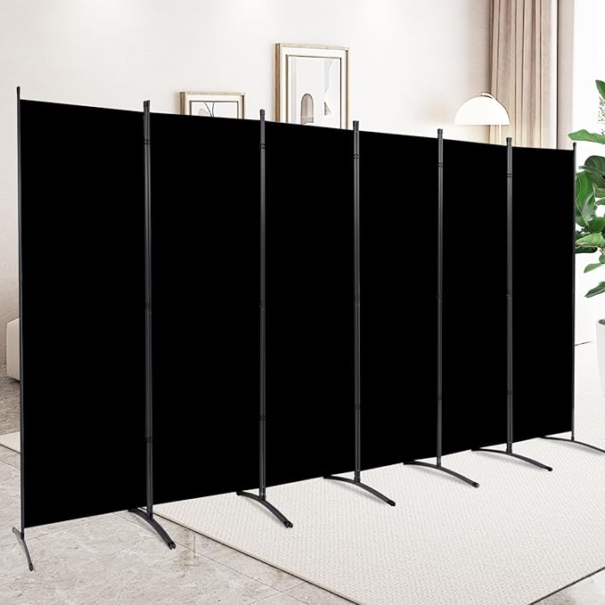 6 Panel Folding Privacy Screens, 6 FT Tall Wall Divider by CHOSENM