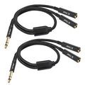 SiYear 1/4" Splitter Cable, 6.35mm TRS to Dual 1/4 inch Female Stereo Y by SiYear