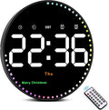 SZELAM Digital Wall Clock, Adjustable Brightness, Temperature, 12/24 H by SZELAM