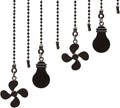 Ceiling Fan Pull Chain Set, 4 Pieces Bulb and Fan Pattern Pull Chain Extension by PRODUCT