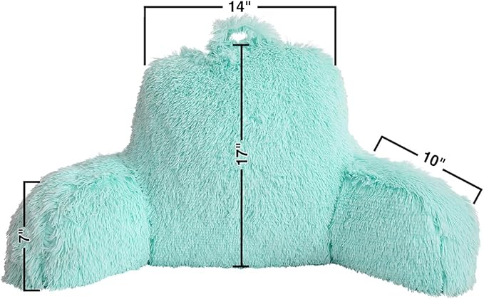 Holawakaka Standard Faux Fur Bed Rest Pillow - Image 5