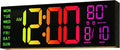 JALL 16" Large Digital Wall Clock, RGB Color by JALL