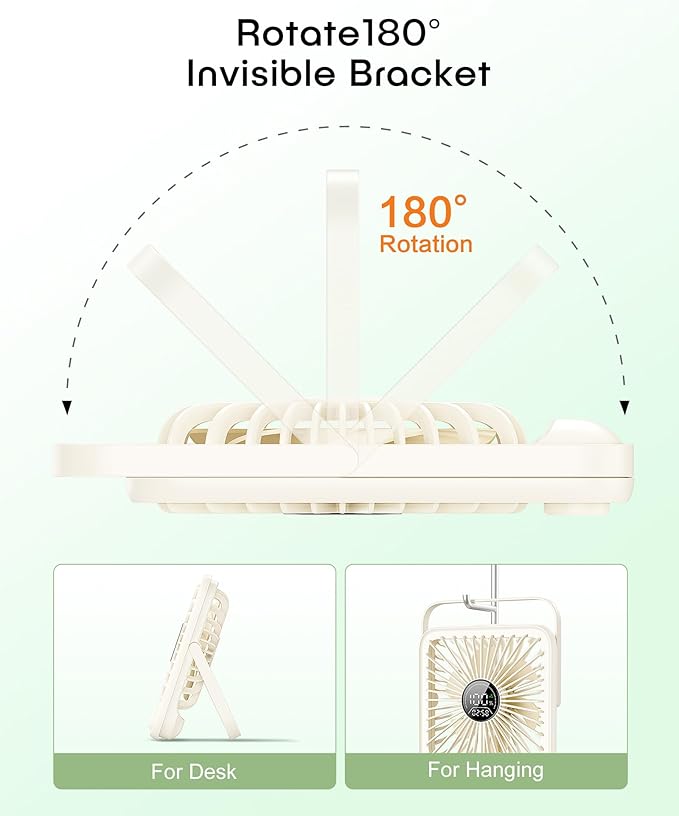 Small Desk Fan Personal Fans，100Speed Adjustable Quiet Small Portable Fan - Image 6