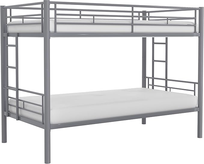 VECELO Bunk Bed Twin Over Twin, Metal Bunkbeds - Image 7