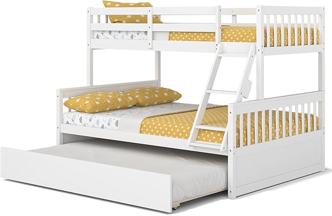 KOMFOTT Wood Twin Over Full Bunk Bed - Image 7