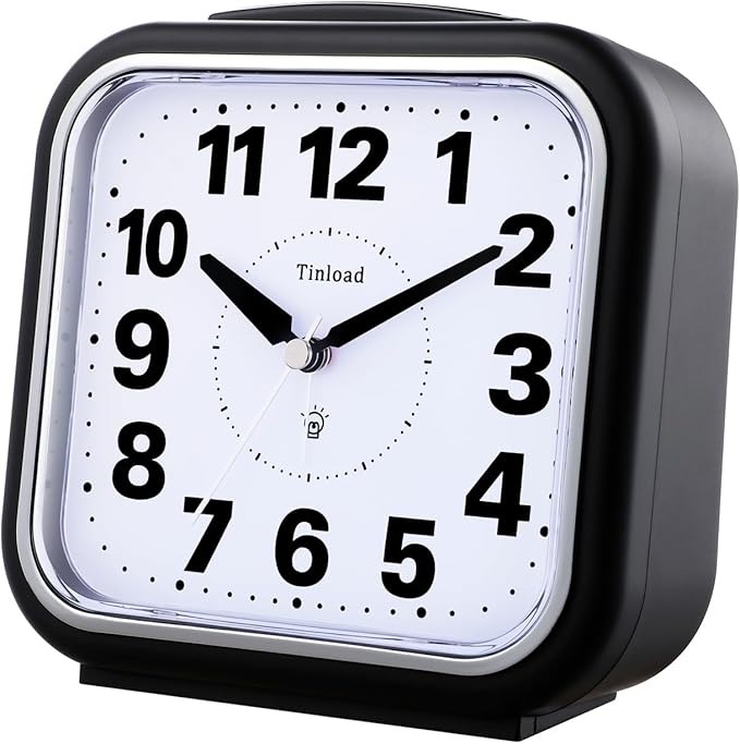 5.5" Large No Ticking Analog Alarm Clock, Silent Readable - Image 6