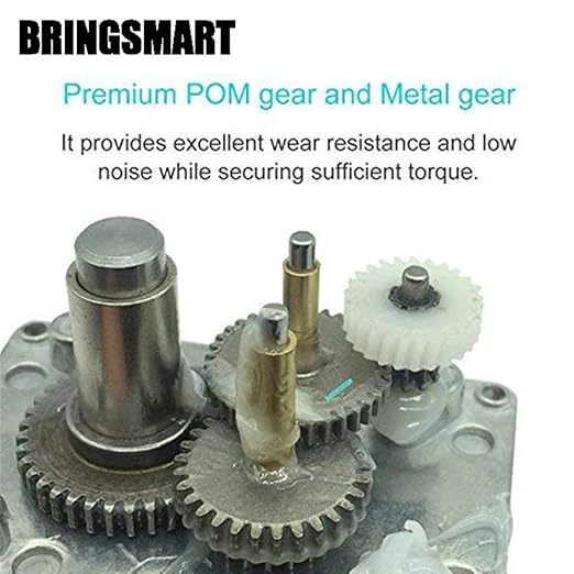 BRINGSMART DC Motor 24V 260rpm DC Worm Gear Motor 6.2kg.cm Self-Locking - Image 6