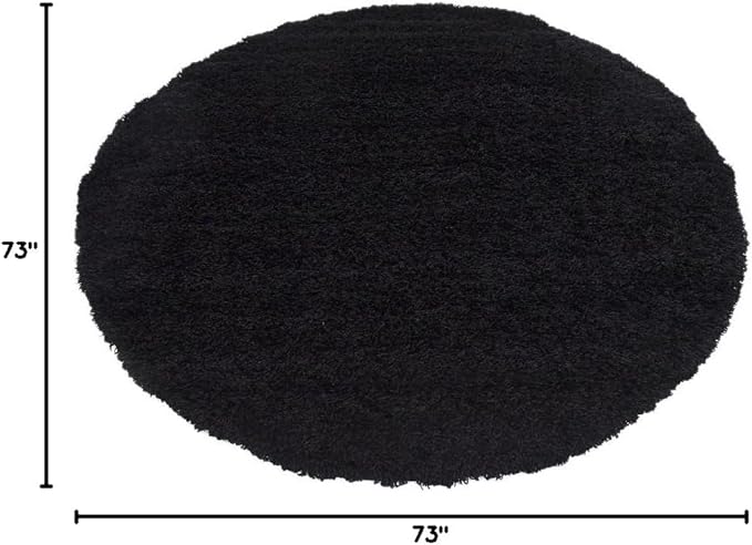 Unique Loom Solid Shag Collection Area Rug - Image 2
