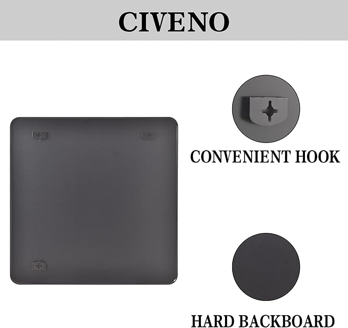 Bathroom Mirror, 39x39 inch Black Square Wall Mirror, Metal Frame Rounded - Image 8