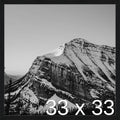 Frame It Easy 33 x 33 Black Grain Wood Frame by FrameItEasy