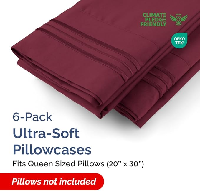 Queen Pillow Cases Set of 6 - Image 2
