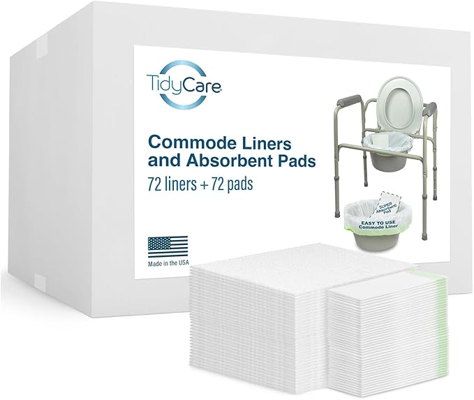 TidyCare Disposable Bedside Commode Liners and Pads by TidyCare