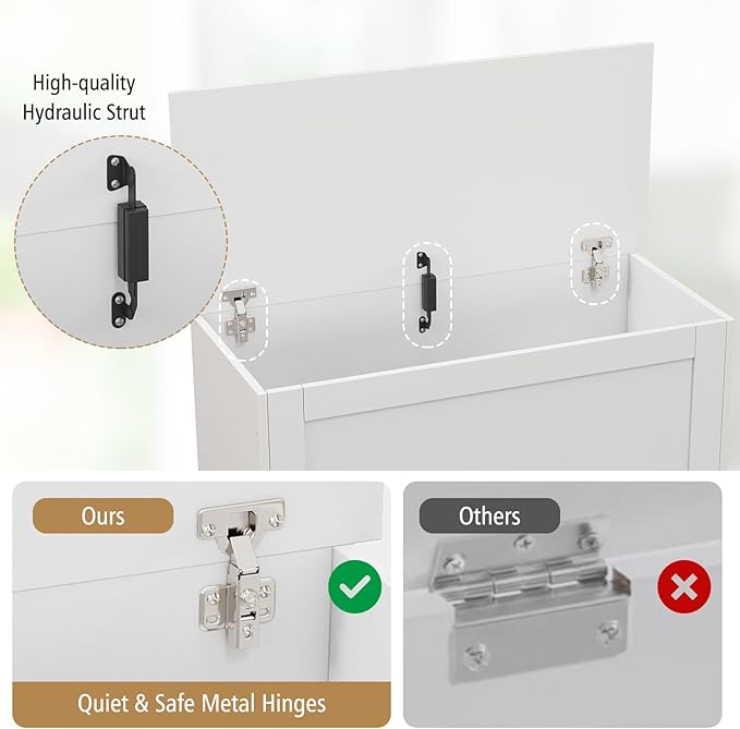 LOKO 35.5” Storage Chest, Lift Top Storage Box - Image 7