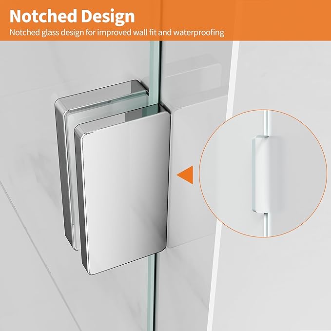 Shower Glass Panel, 30.5" W x 78.75" H Fixed Shower Screen Panel - Image 4