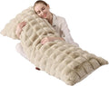 Luxury Shaggy Faux Fur Body Pillow, Fluffy Bed Pillows by Unknown