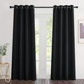 NICETOWN Black Blackout Curtains 84 inch Length 2 Panels, Grommet Thermal by NICETOWN