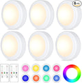 Yiliaw 6 Pack LED Puck Lights Remote Control 16 Color Changeable Under Cabinet by Yiliaw