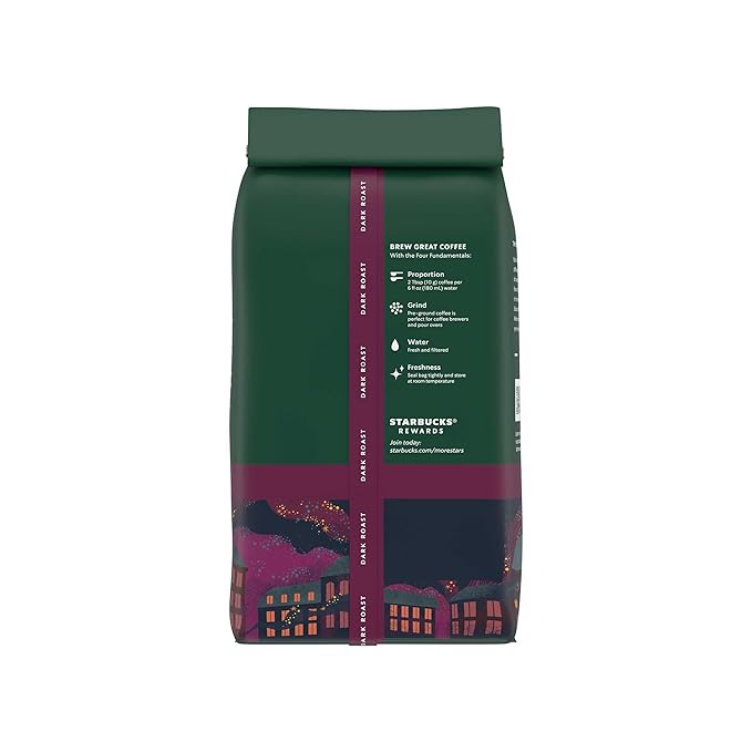 Starbucks Ground Coffee, Dark Roast Hot or Iced Coffee, French Roast, Six 18 oz - Image 10