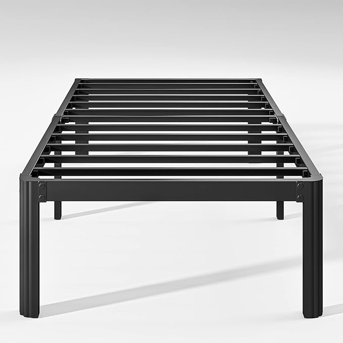 Hunlostten 14in Heavy Duty Twin Bed Frame No Box Spring Needed, Metal Platform by Hunlostten