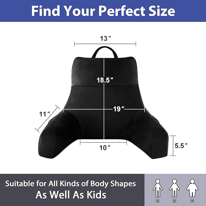 IPYNBAP Back Pillow for Bed Sitting up, Reading Pillow for Sitting in Bed Adult - Image 2