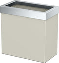 Gatco Modern Rectangle Wastebasket, Matte Pearl and Chrome Combo by Gatco